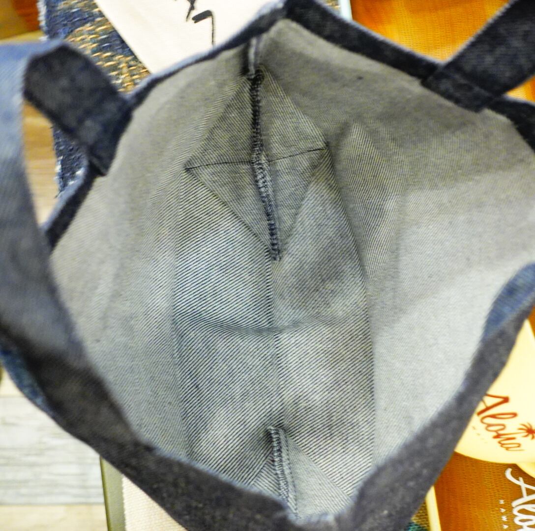 BlissClosetHawaii デニムミニトートバッグ&ALOHAポーチ セット ハワイ ブリスクローゼット メイドインハワイ New