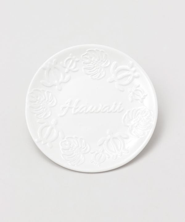 ALOHA ホヌプレート ホワイト ブルー ハワイアン 陶器 お皿 キッチン雑貨